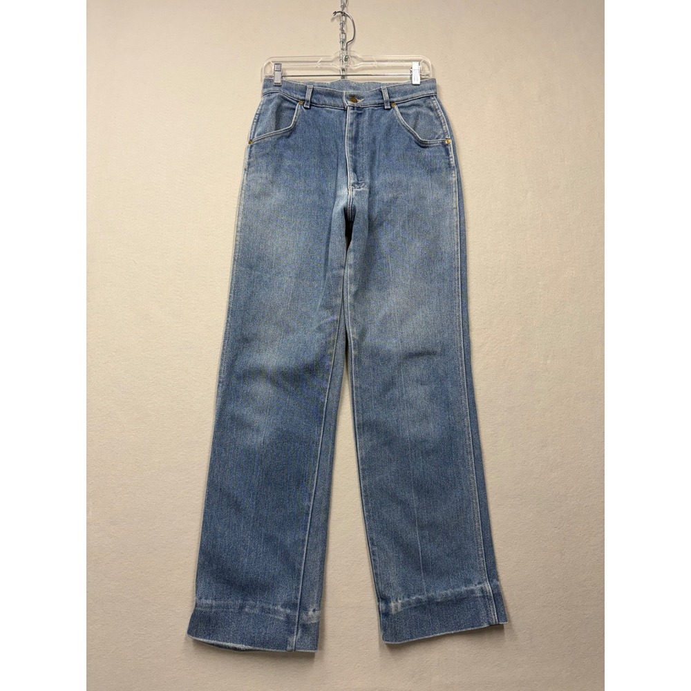 Lee Jeans Mens 28X30 Blue Vintage 70s Straight Leg Hemmed Denim Pants